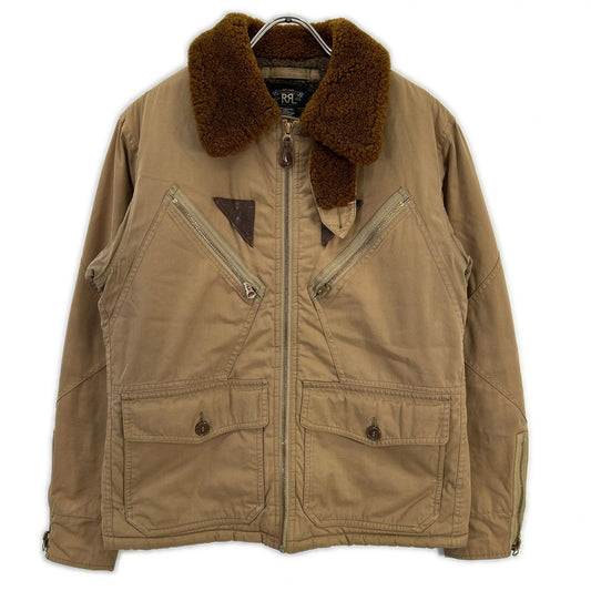 RRL Boa-Lined A-2 Marshall Flight Jacket Khaki Size S