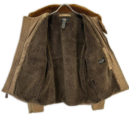 RRL Boa-Lined A-2 Marshall Flight Jacket Khaki Size S