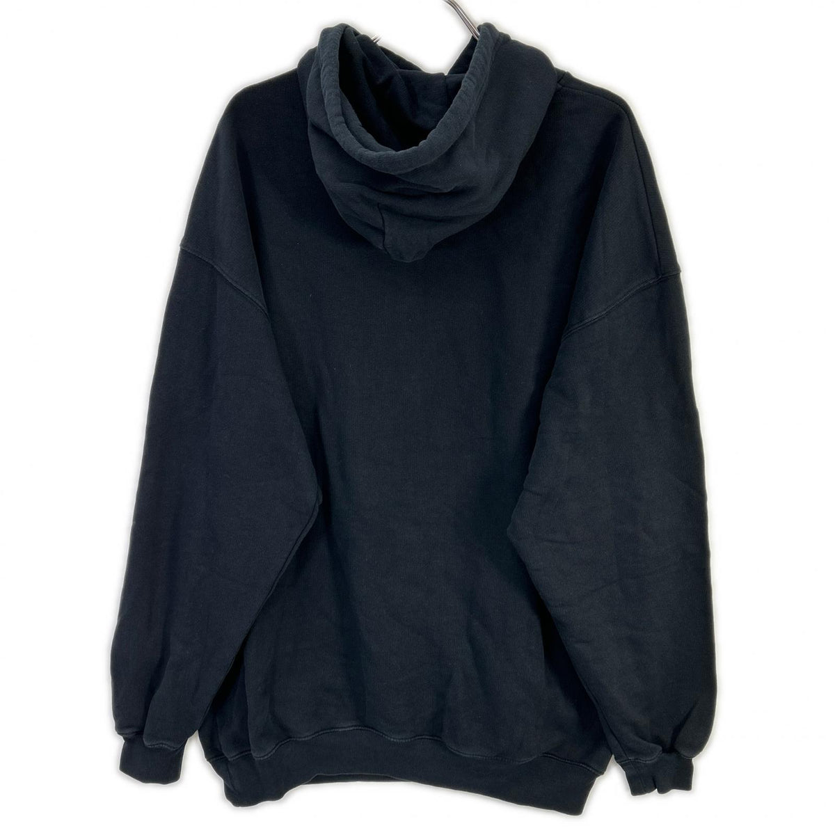 BALENCIAGA '19 Black Cotton BB Logo Printed Hoodie Size S