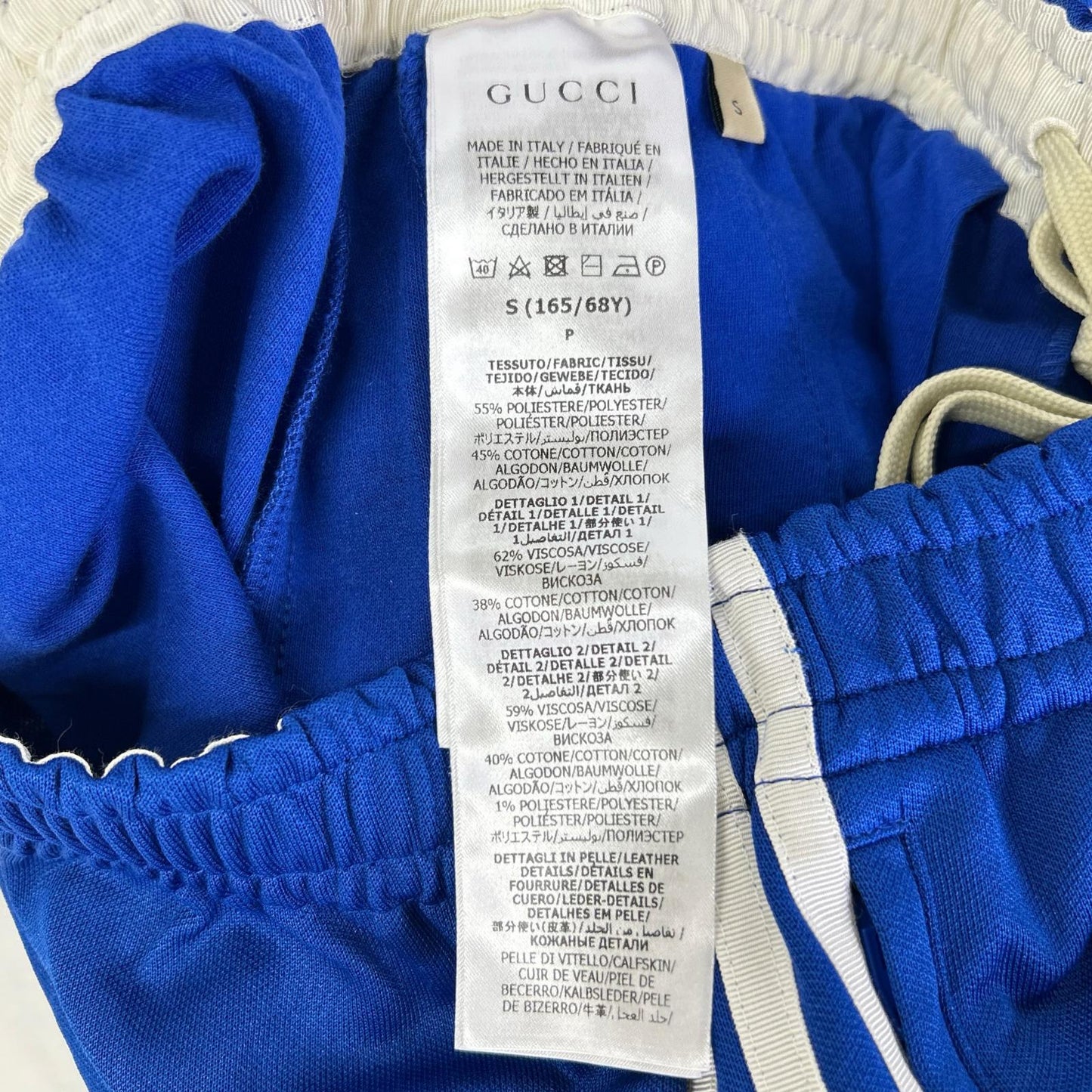 GUCCI x adidas Sideline Flare Track Pants Blue Sweatpants Size S