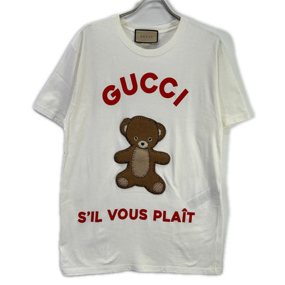 GUCCI 23SS Teddy Bear T-Shirt White Size M