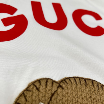 GUCCI 23SS Teddy Bear T-Shirt White Size M