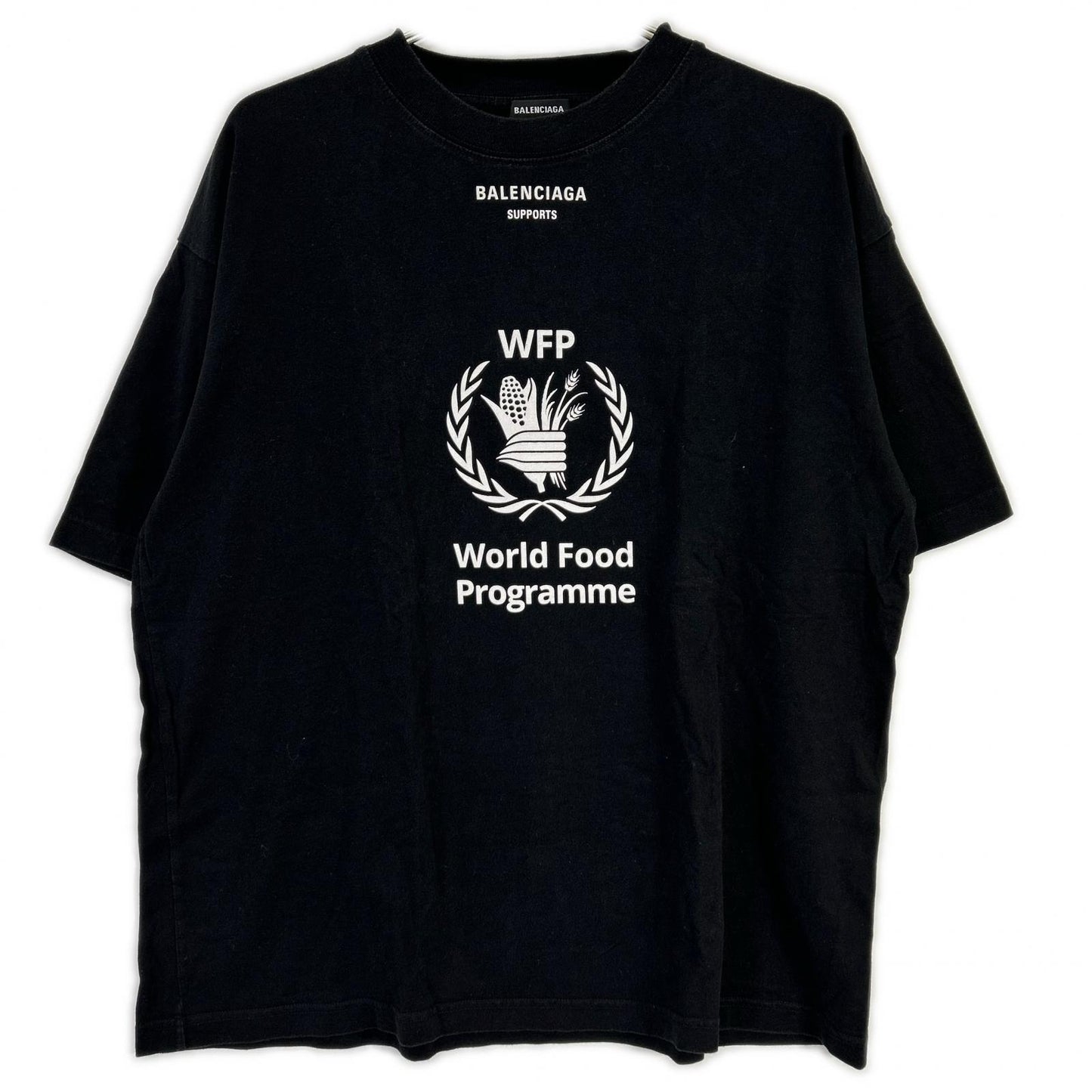 BALENCIAGA 18 WFP Print T-Shirt Black Size S