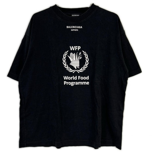 BALENCIAGA 18 WFP Print T-Shirt Black Size S