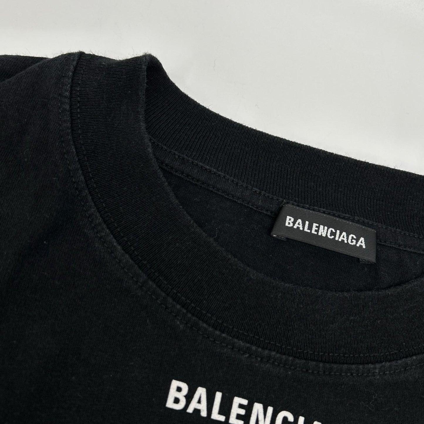BALENCIAGA 18 WFP Print T-Shirt Black Size S