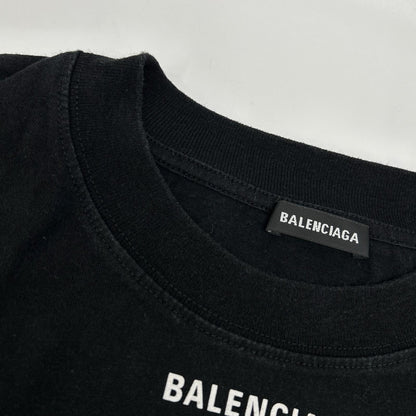 BALENCIAGA 18 WFP Print T-Shirt Black Size S