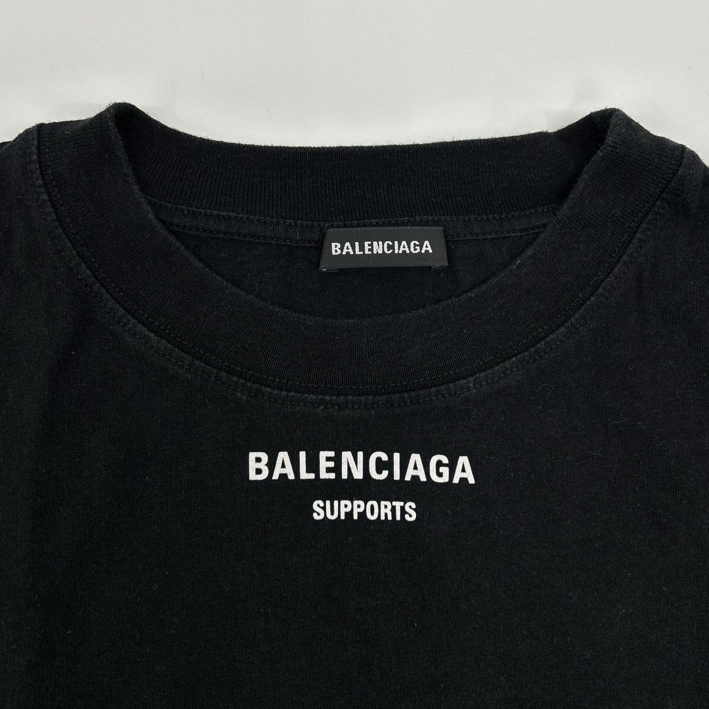 BALENCIAGA 18 WFP Print T-Shirt Black Size S