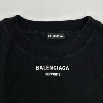 BALENCIAGA 18 WFP Print T-Shirt Black Size S