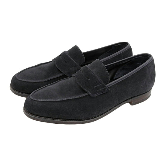 Crockett&Jones Richmond Suede Loafers Navy Size 8