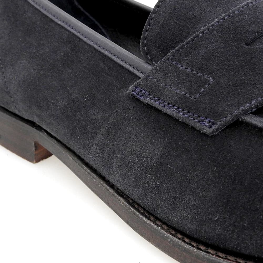 Crockett&Jones Richmond Suede Loafers Navy Size 8