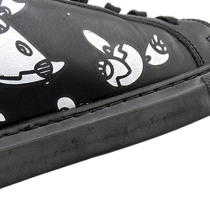 agnes b Graphic Leather Sneakers Black Size EU 43