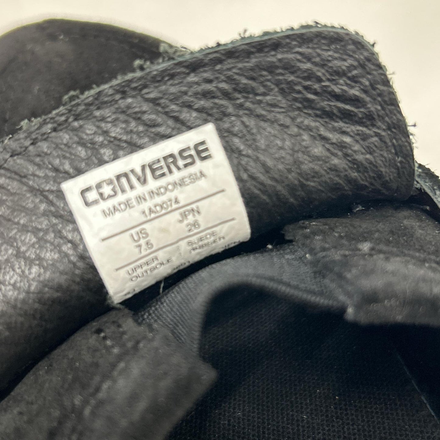 Converse ADDICT One Star Suede Loafers Black Size 26