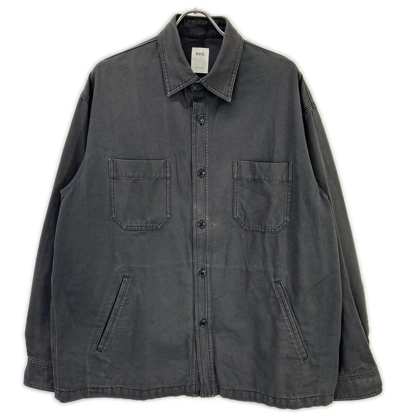 RHC Organic Cotton Duck Shirt Jacket Charcoal Size L