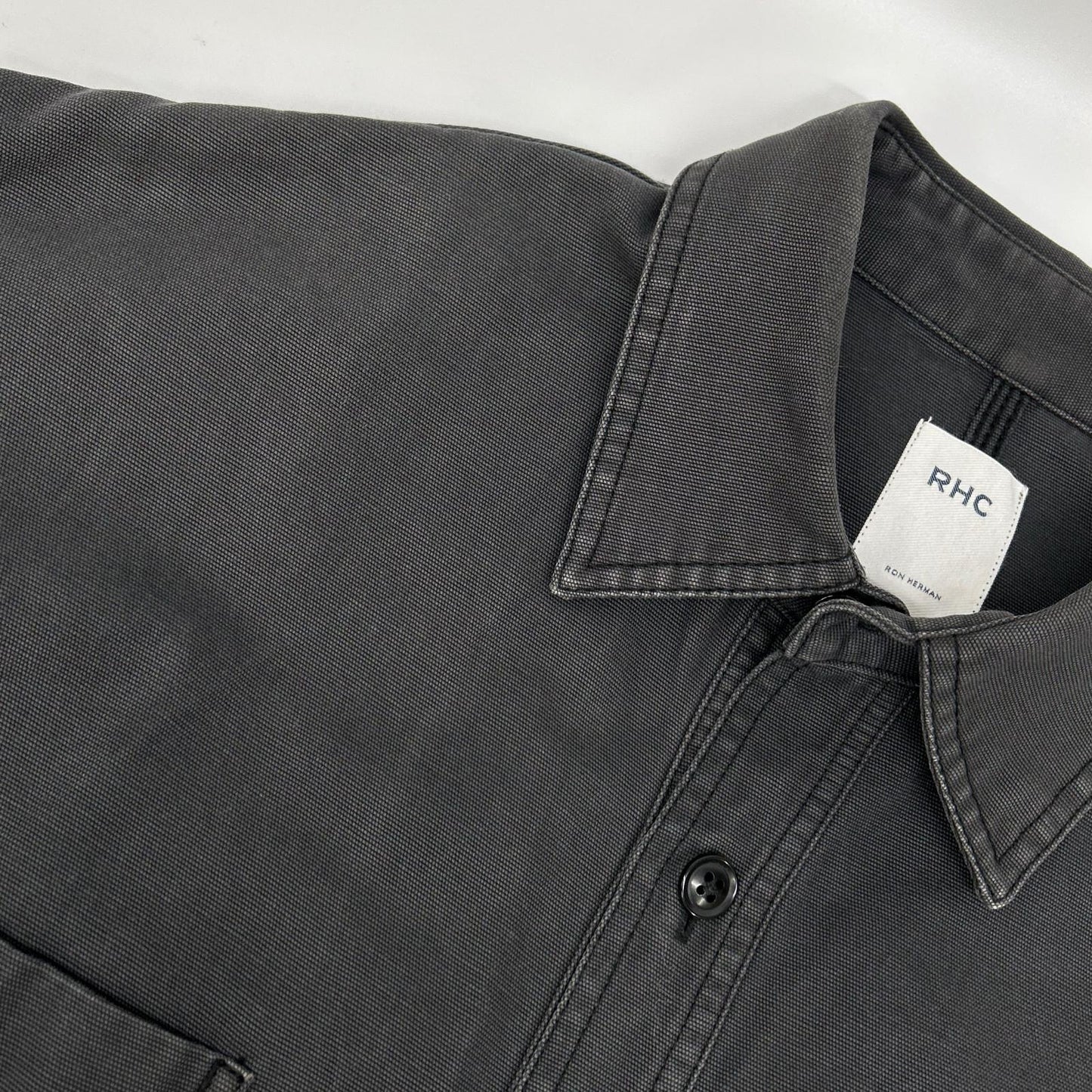 RHC Organic Cotton Duck Shirt Jacket Charcoal Size L