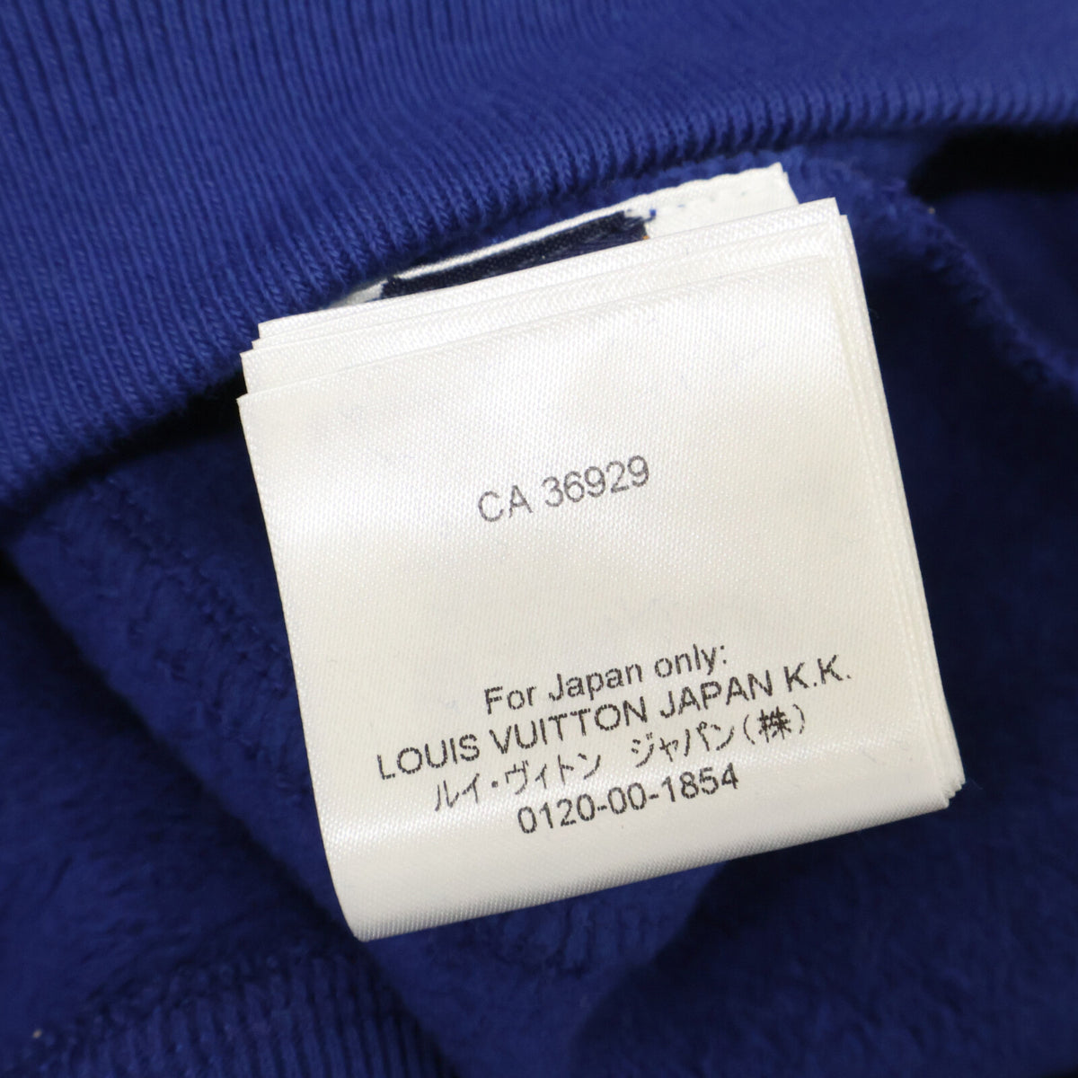 LOUIS VUITTON Monogram Circle Cut Hoodie Blue Size M