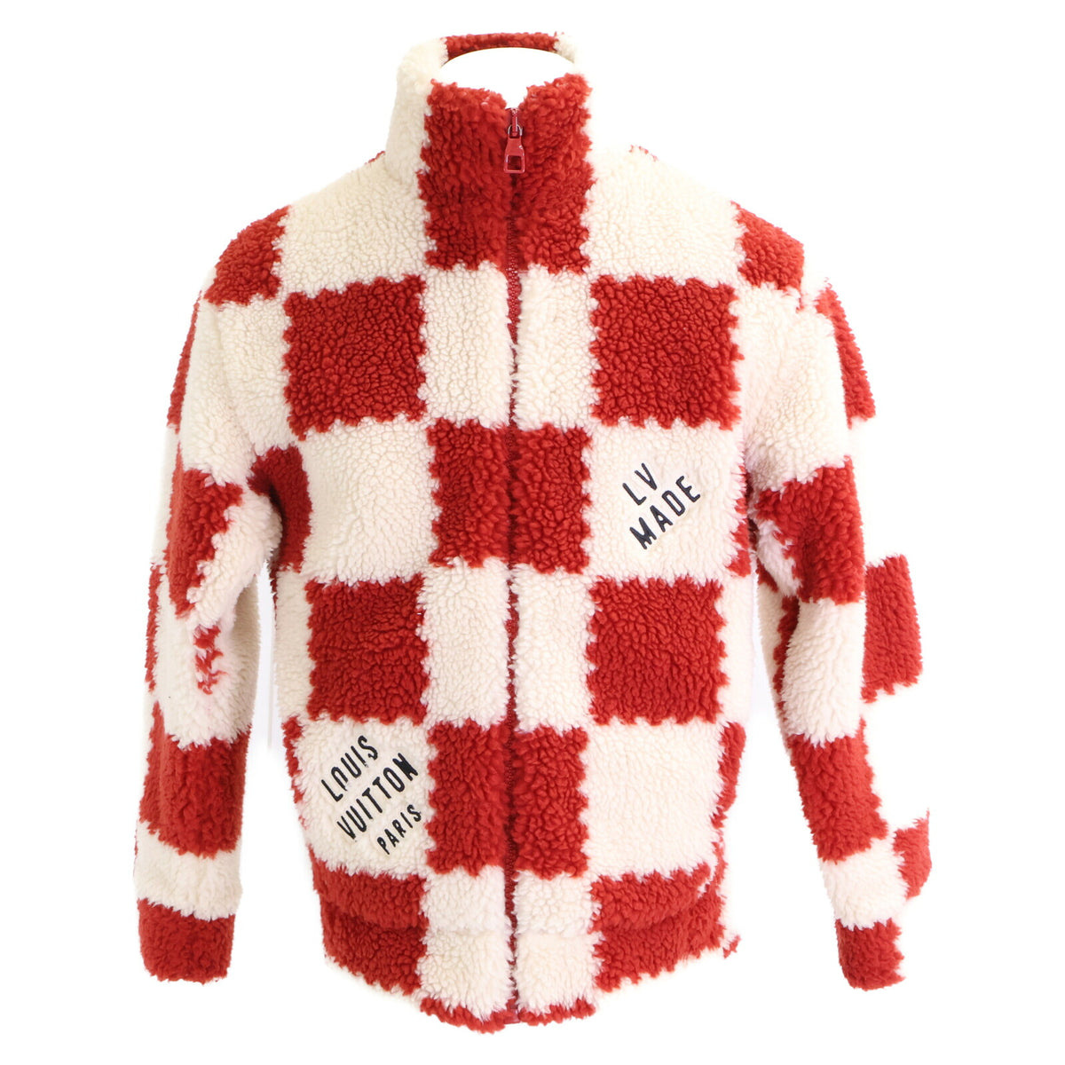LOUIS VUITTON x NIGO Damier Boa Jacket Red/Cream Size S
