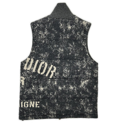 DIOR Atelier Logo Down Vest Gray Size XS