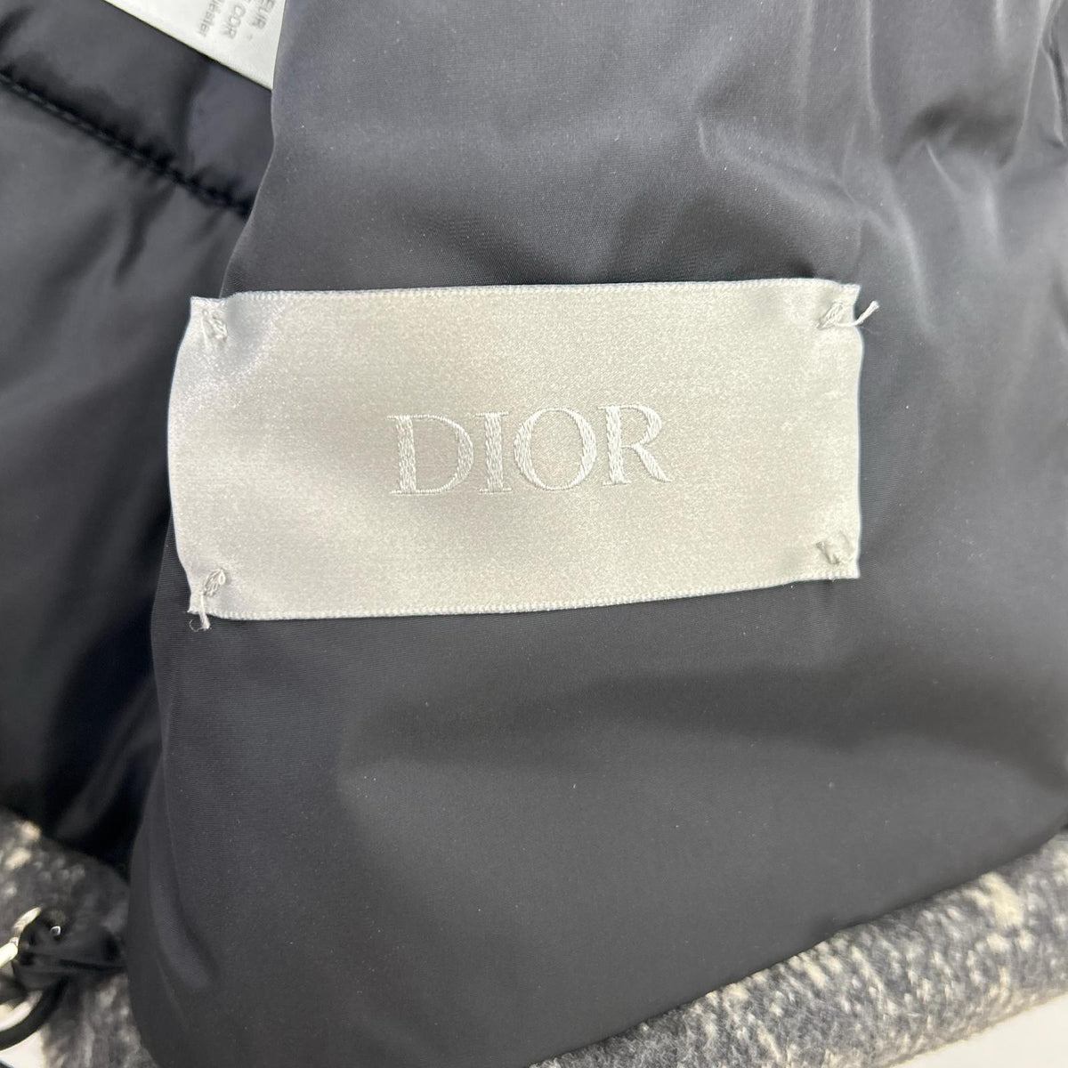 DIOR Atelier Logo Down Vest Gray Size XS