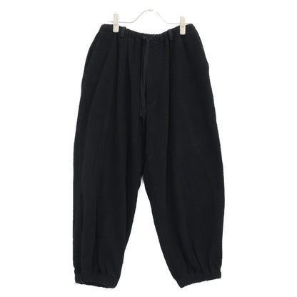 COMOLI 22SS Silk Pile Drawstring Pants Black Size 1