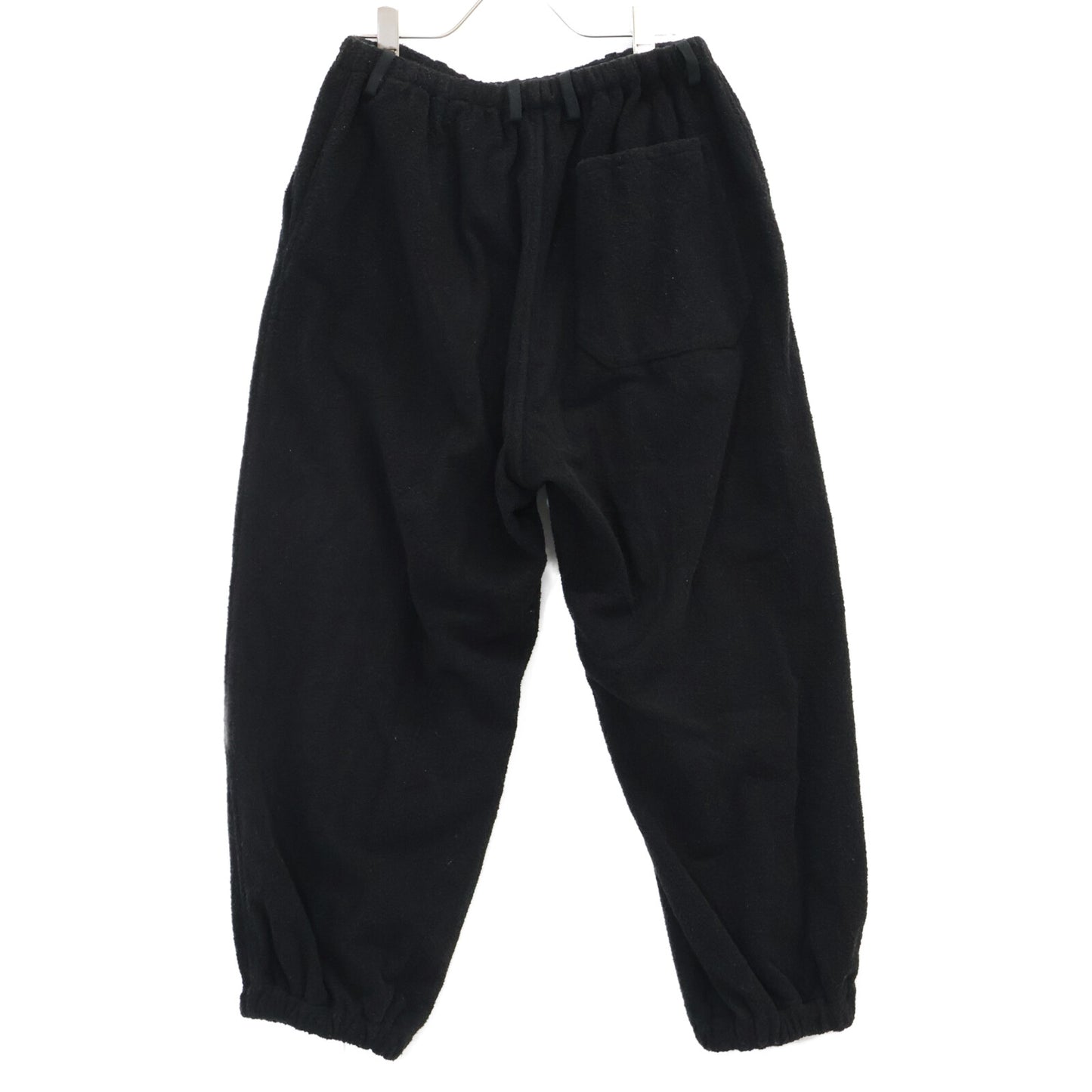 COMOLI 22SS Silk Pile Drawstring Pants Black Size 1