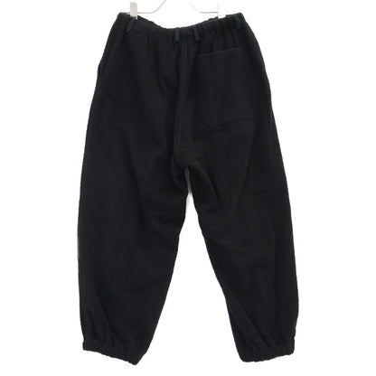 COMOLI 22SS Silk Pile Drawstring Pants Black Size 1