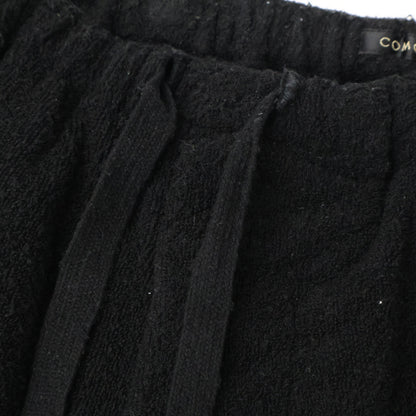 COMOLI 22SS Silk Pile Drawstring Pants Black Size 1