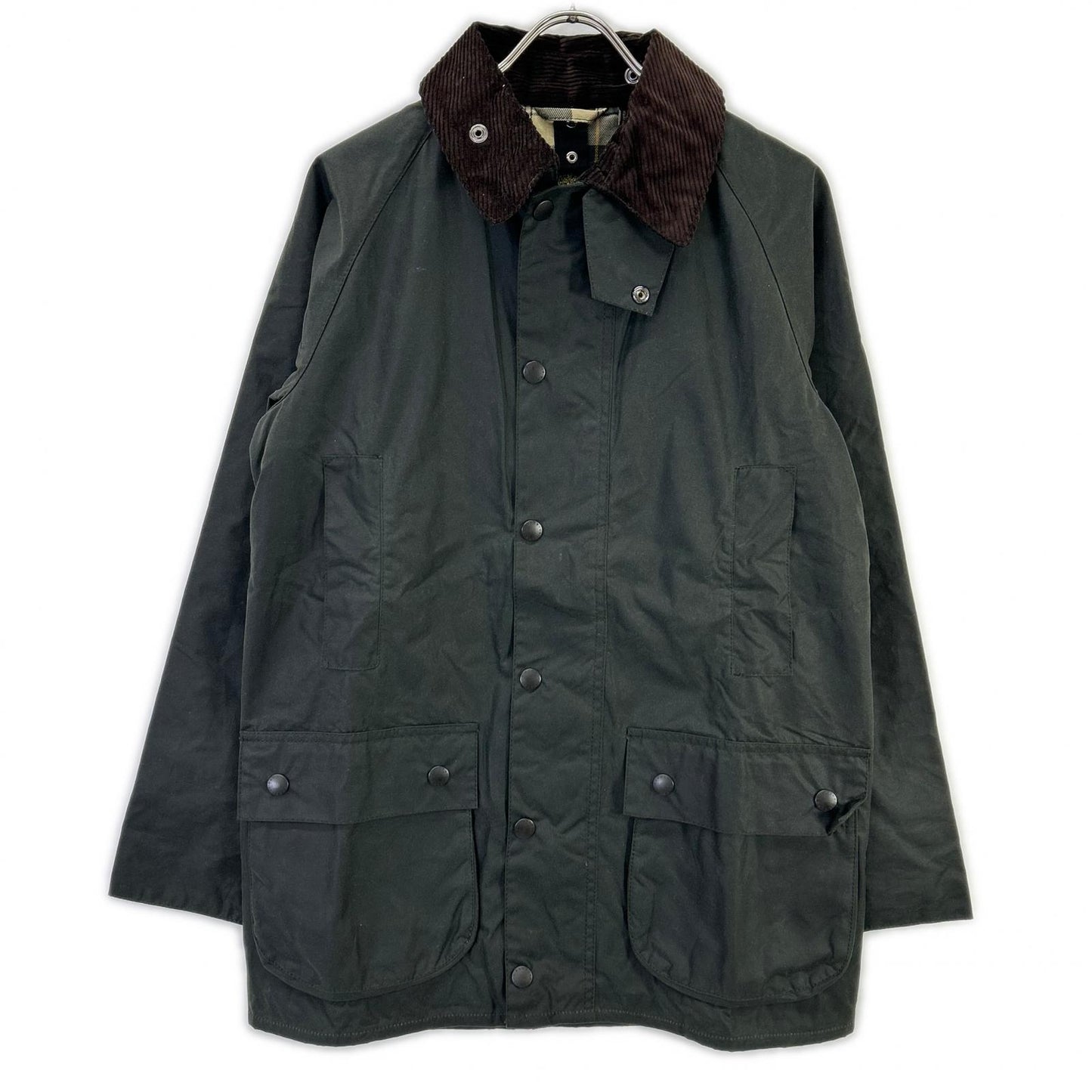 Barbour Bedale Oversized Wax Jacket Green Size 36