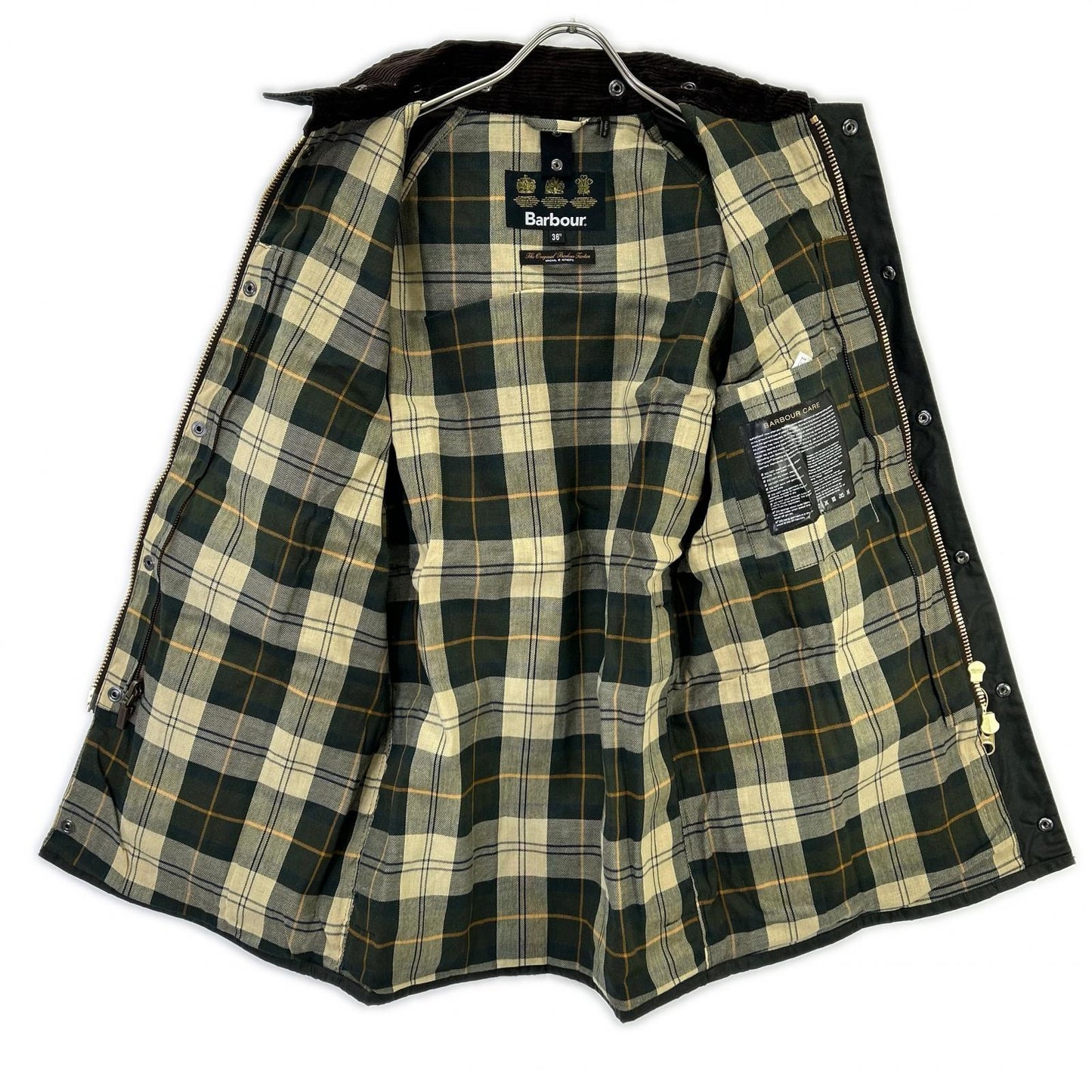 Barbour Bedale Oversized Wax Jacket Green Size 36