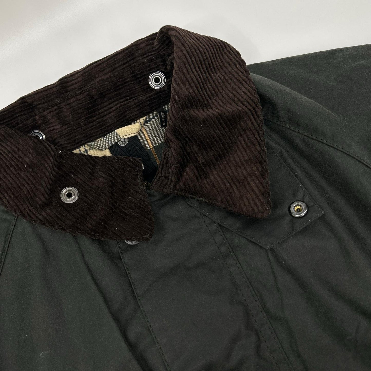 Barbour Bedale Oversized Wax Jacket Green Size 36