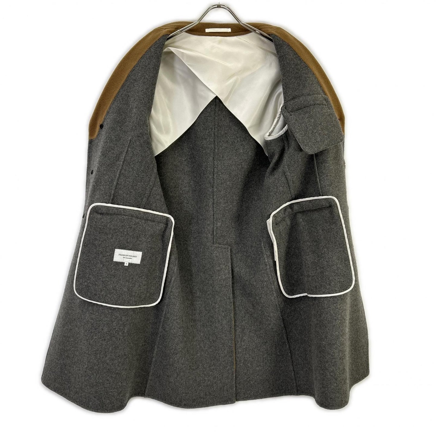 FRANKLIN TAILORED Camel Wool Chester Coat Size 44
