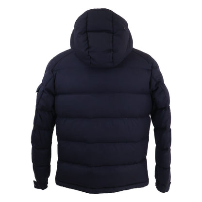 MONCLER MONTGENEVRE Wool Hooded Down Jacket Navy Size 2