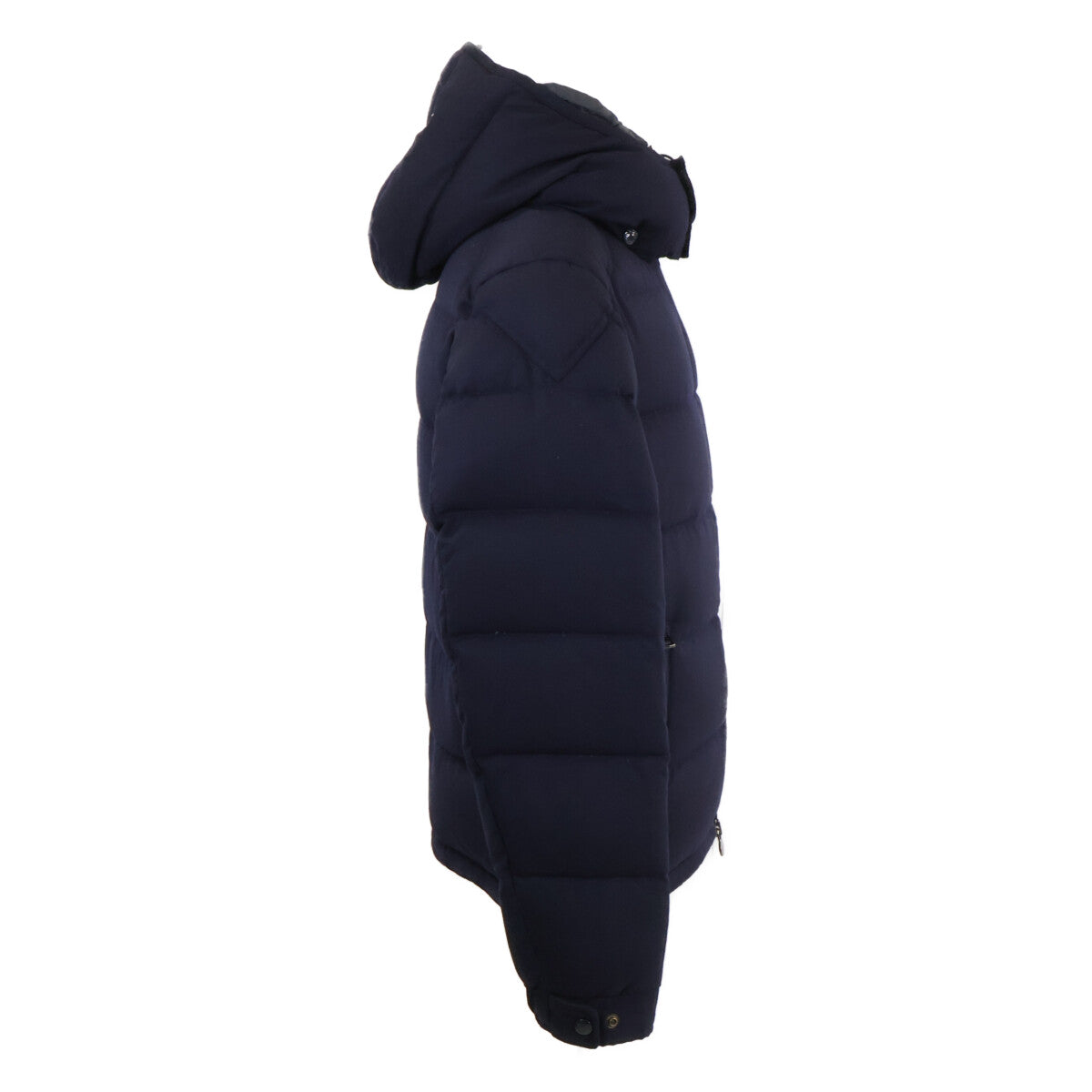 MONCLER MONTGENEVRE Wool Hooded Down Jacket Navy Size 2
