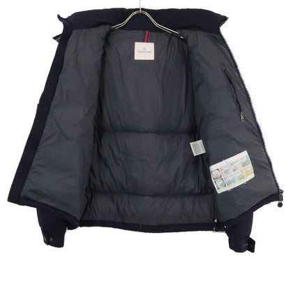 MONCLER MONTGENEVRE Wool Hooded Down Jacket Navy Size 2