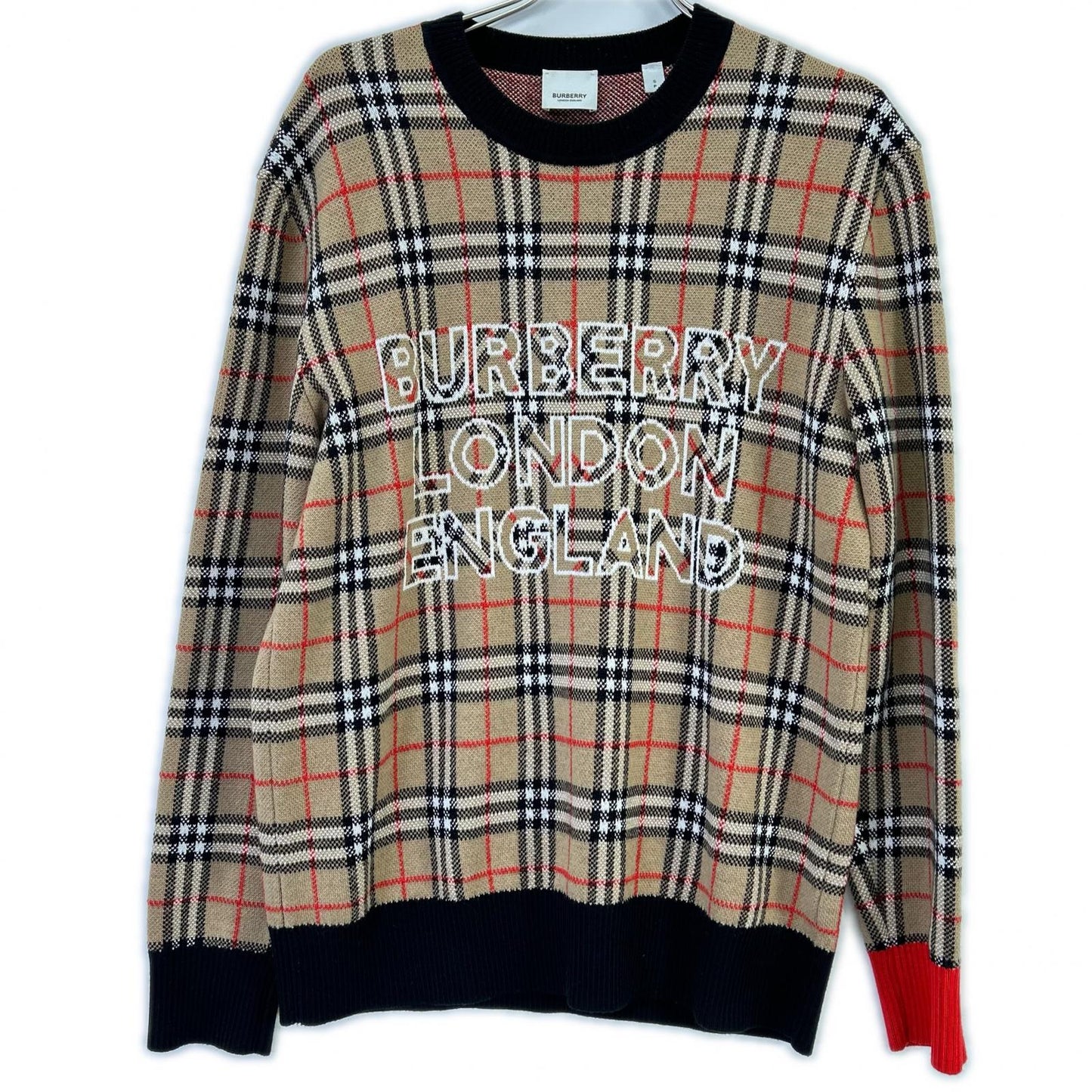 BURBERRY Vintage Check Wool Crewneck Knit Multi