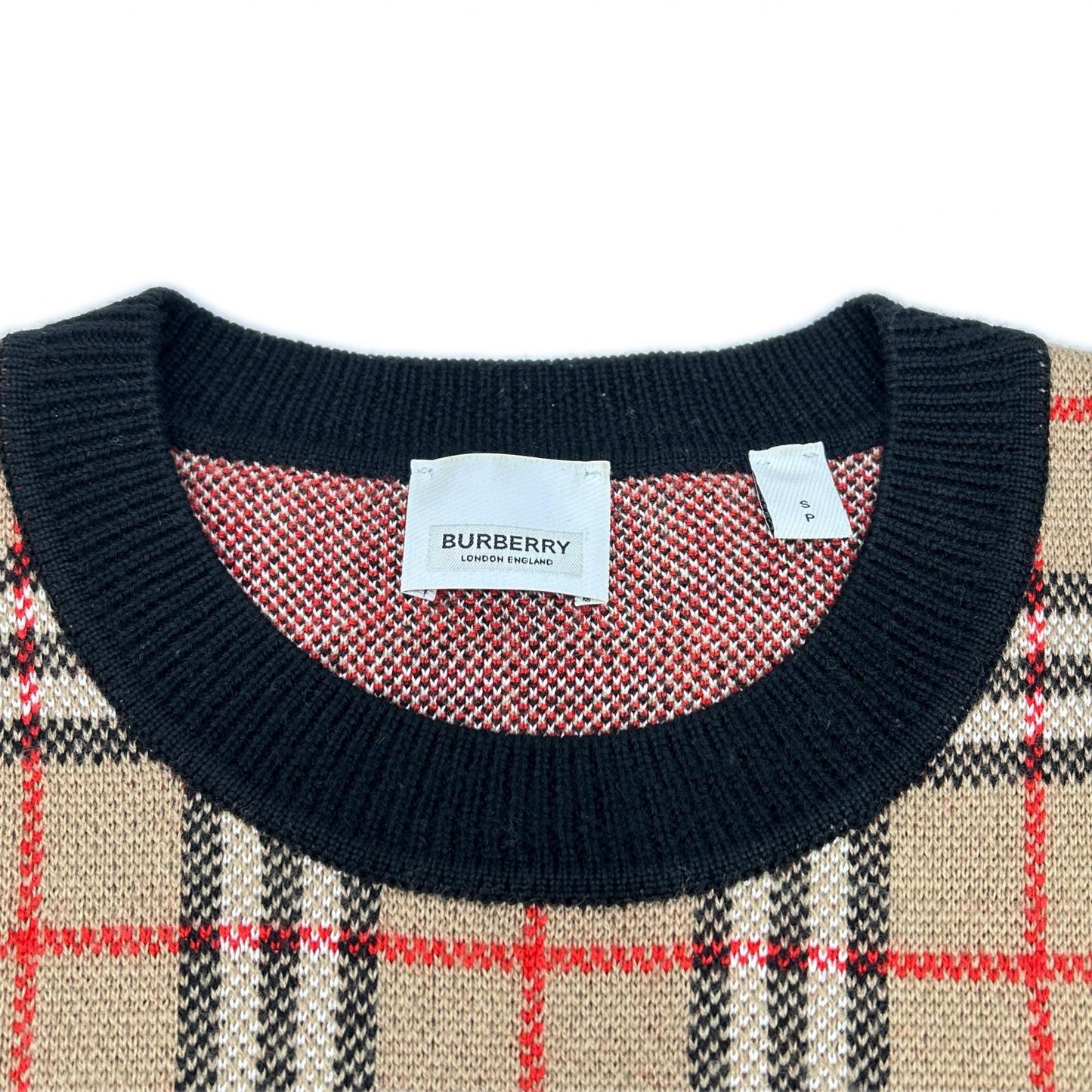 BURBERRY Vintage Check Wool Crewneck Knit Multi