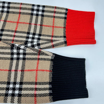 BURBERRY Vintage Check Wool Crewneck Knit Multi