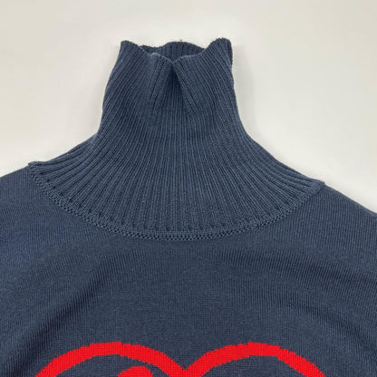 HMN x NIGO Louis Vuitton Intarsia Heart Knit Navy Size M