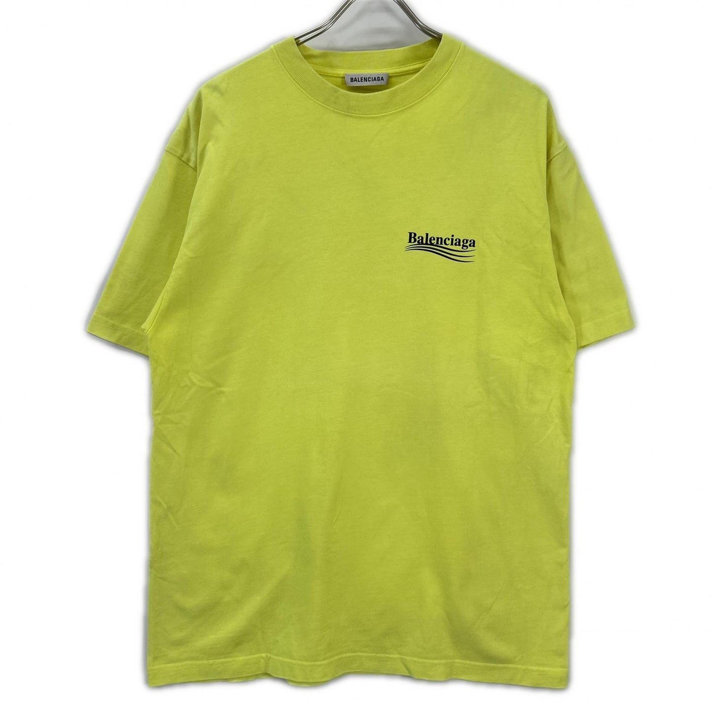BALENCIAGA 2020 641655 Yellow T-Shirt Size XS