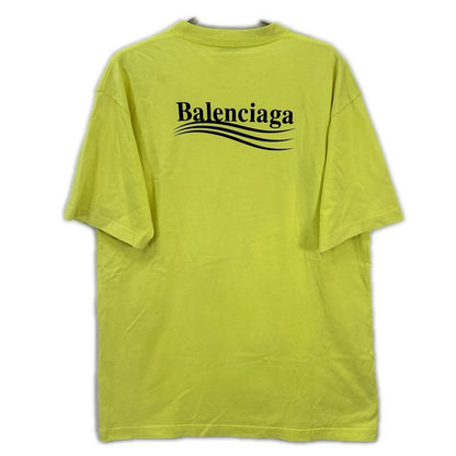 BALENCIAGA 2020 641655 Yellow T-Shirt Size XS