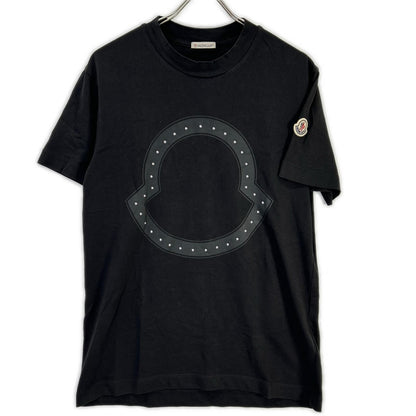 MONCLER 2021 Black Studded T-Shirt Size XS