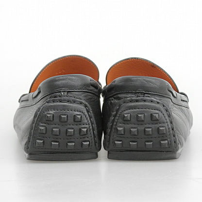 HERMES Irving Leather Moccasin Slip-Ons Black Size 40.5