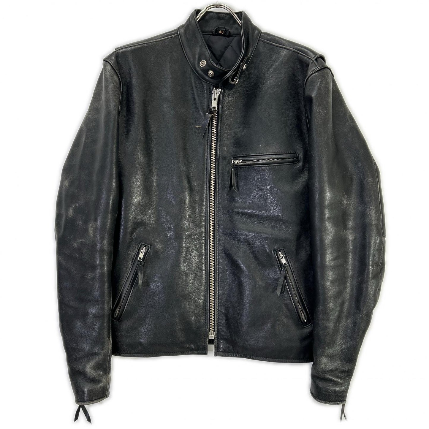 FREEDOM Black Single Rider Leather Jacket Size 40