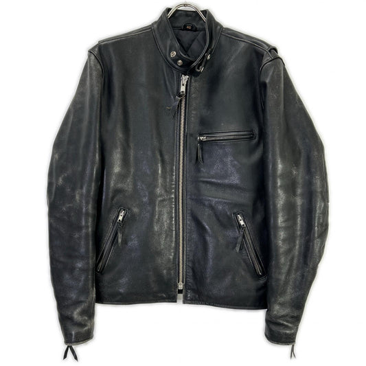 FREEDOM Black Single Rider Leather Jacket Size 40