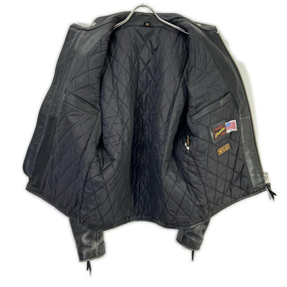 FREEDOM Black Single Rider Leather Jacket Size 40