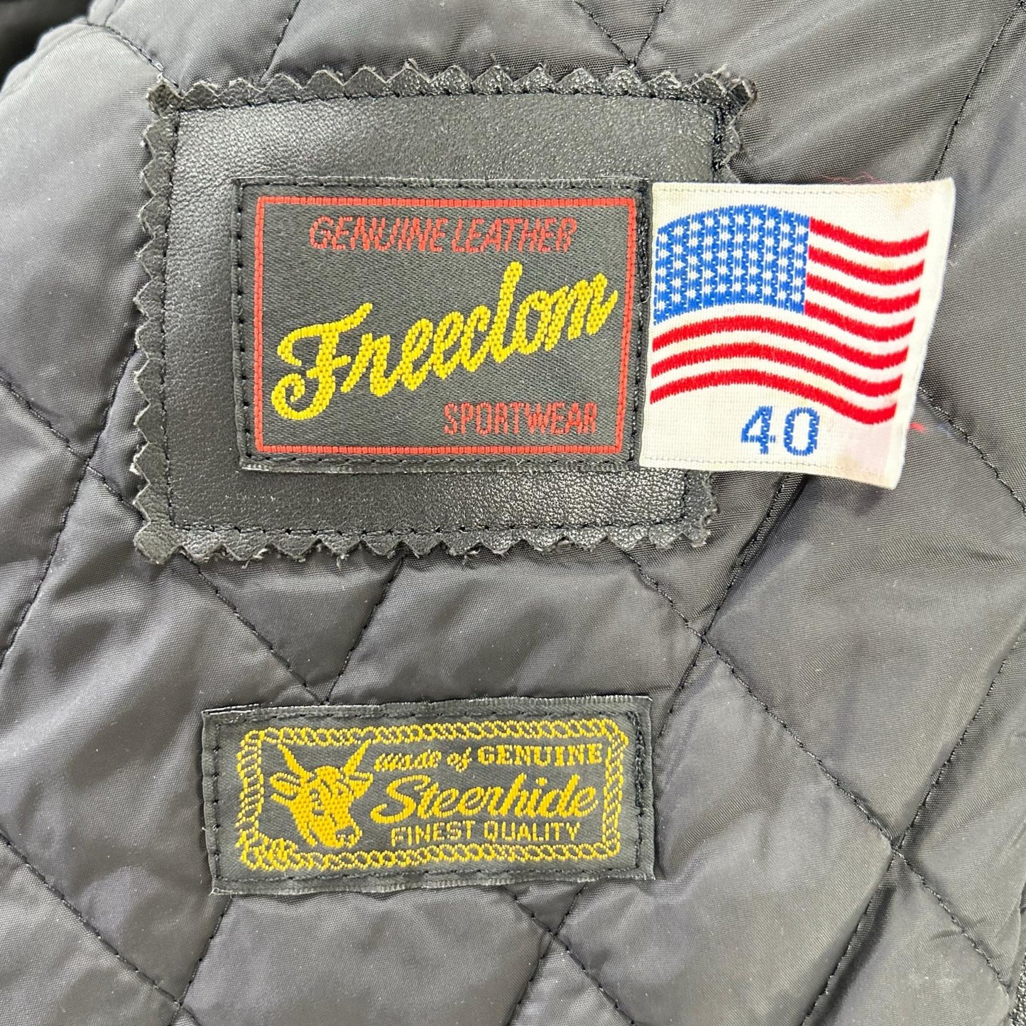 FREEDOM Black Single Rider Leather Jacket Size 40