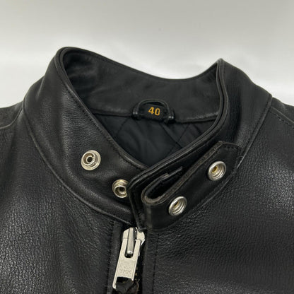 FREEDOM Black Single Rider Leather Jacket Size 40