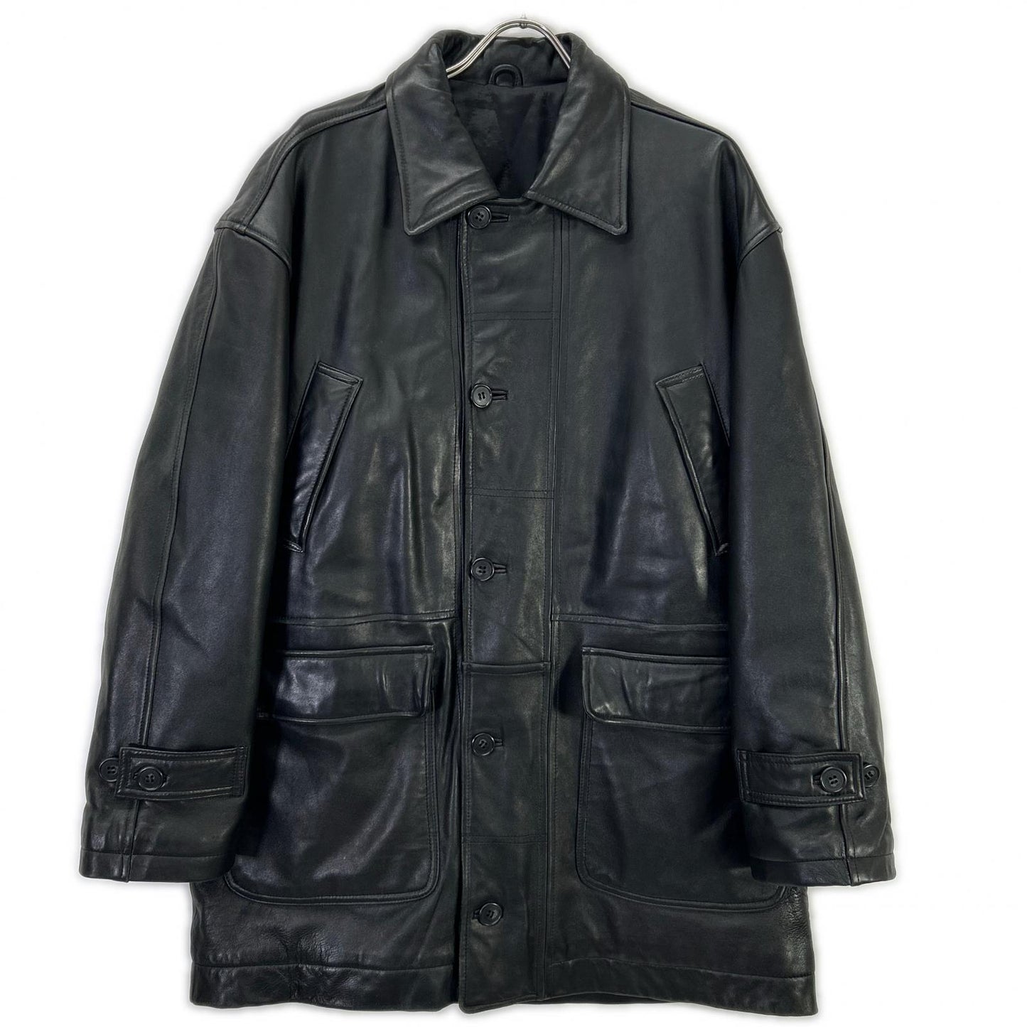 PaulSmith 477329K Black Lamb Leather Jacket Size M