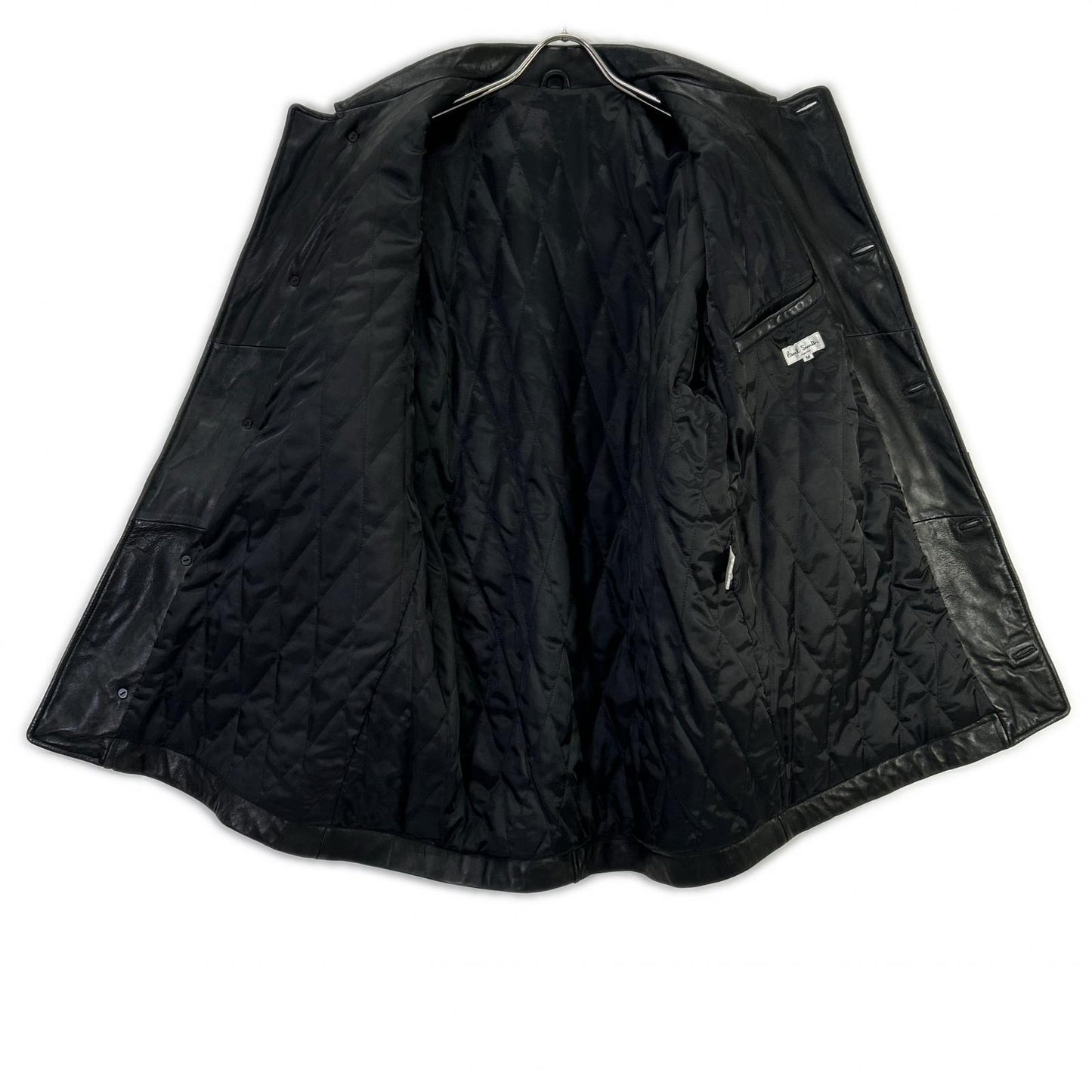 PaulSmith 477329K Black Lamb Leather Jacket Size M