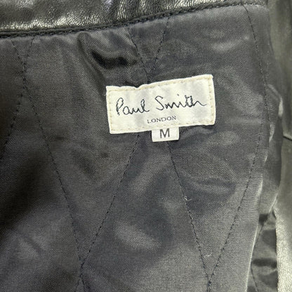 PaulSmith 477329K Black Lamb Leather Jacket Size M