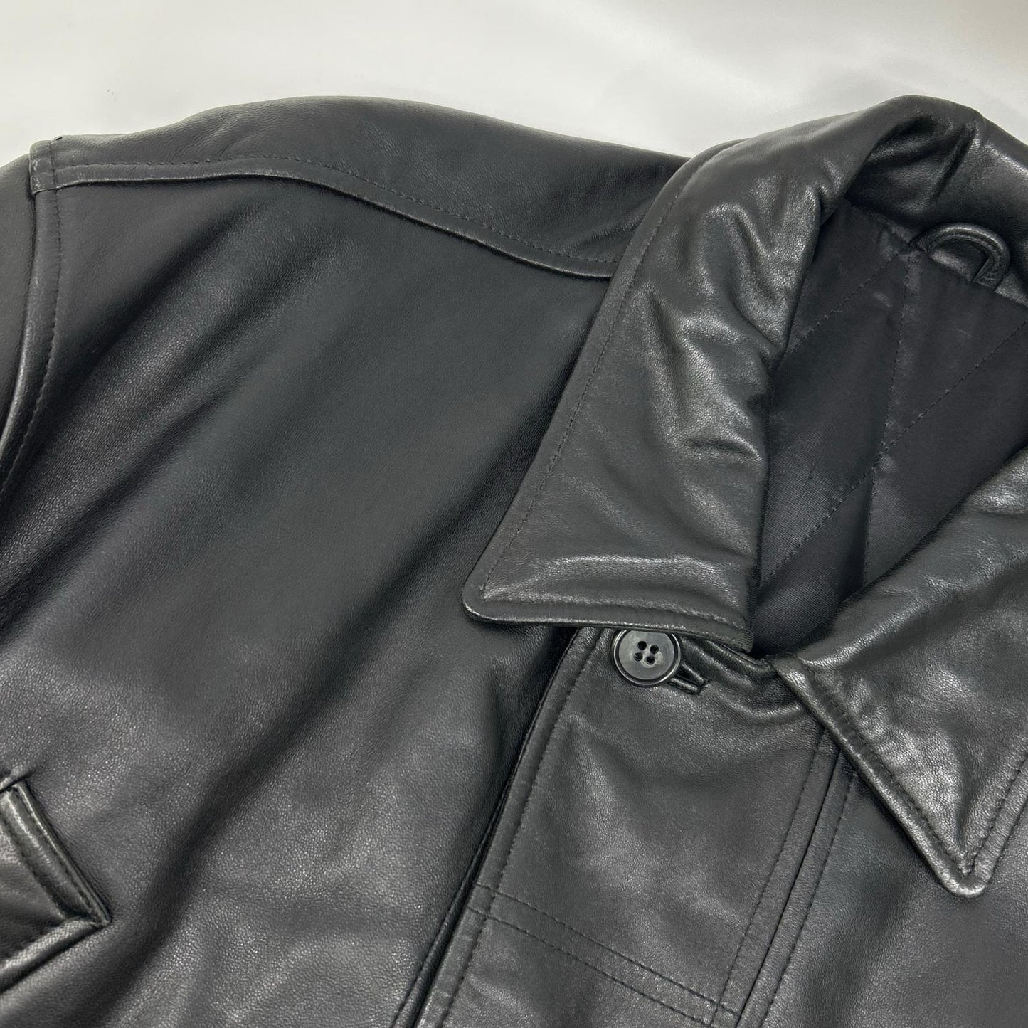 PaulSmith 477329K Black Lamb Leather Jacket Size M